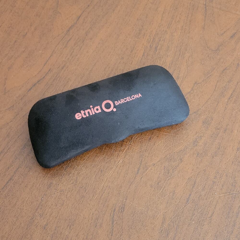 etnia Barcelona Black Eyeglasses Sunglasses Hard Clamshell Case ONLY Faux Suede